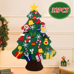 Felt Christmas Tree, New Non-woven Fabric, DIY Felt Christmas Tree Decoration for Children